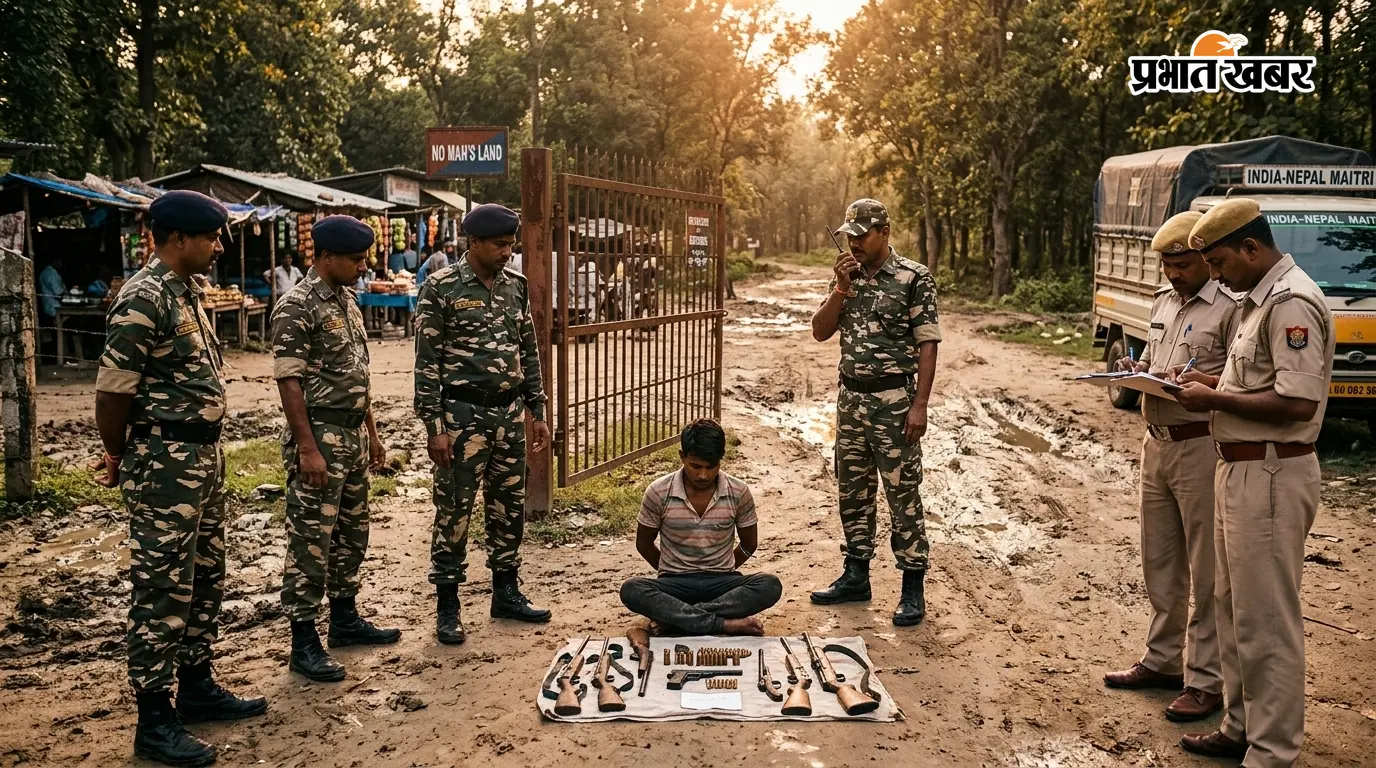 भारत-नेपाल सीमा पर SSB और बिहार पुलिस की बड़ी कार्रवाई, अवैध हथियारों के साथ युवक गिरफ्तार
