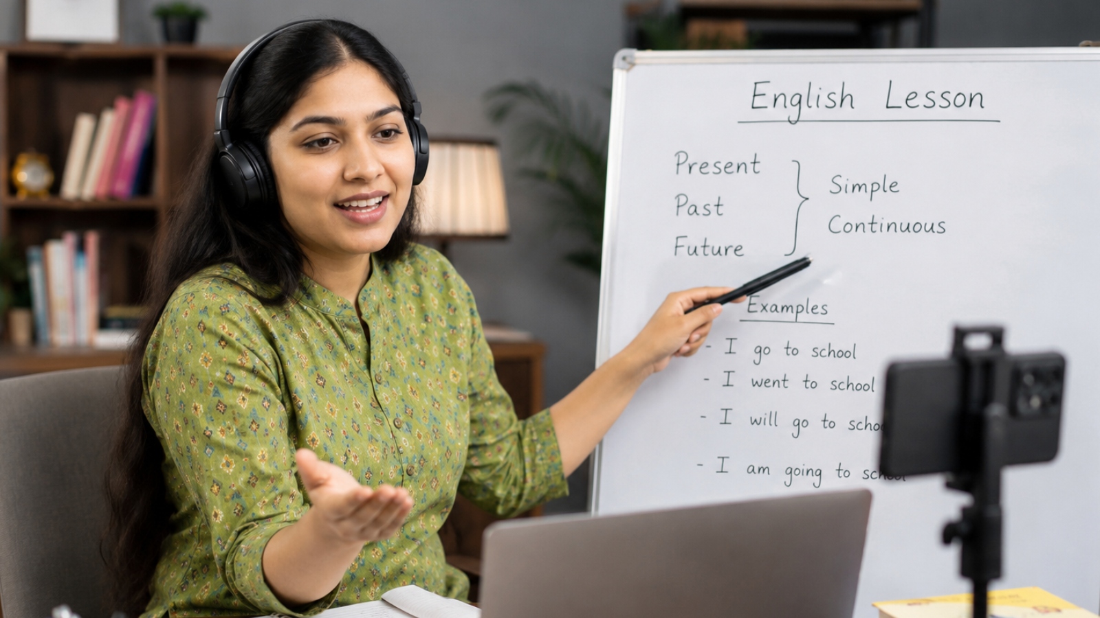 Online Teaching Work, AI Image