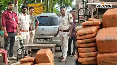 औरंगाबाद में उड़ीसा नंबर की कार से 80 किलो गांजा जब्त, पीछा करते ही वाहन छोड़कर भागा चालक