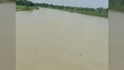 नेपाल की बारिश से करेह नदी का जलस्तर बढ़ा, तटबंध सुरक्षित होने से राहत