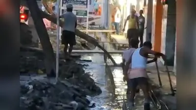 सारण: भगवान बाजार थाना रोड ड्रेनेज निर्माण में लापरवाही का आरोप, वायरल वीडियो के बाद नगर निगम ने रुकवाया काम