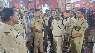 आवासन स्थल व मंदिर व्यवस्था का एसपी ने लिया जायजा, बाह्य अरघा कतार के रूट पर मंथन
