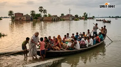 कोसी, कमला और बलान उफनाई, 20+ गांव जलमग्न, 6 टापू में तब्दील, नाव एकमात्र सहारा