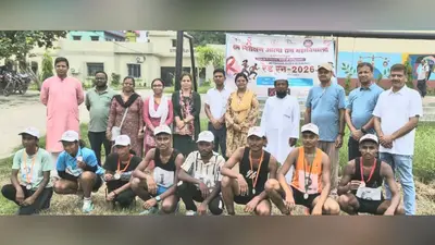 आरएनएआर कॉलेज में रेड रन मैराथन, एचआईवी-एड्स जागरूकता का दिया संदेश