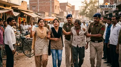 छेड़खानी पर भारी हंगामा, साहसी लड़कियों ने मनचलों को सरेराह पीटा, पुलिस ने किया गिरफ्तार