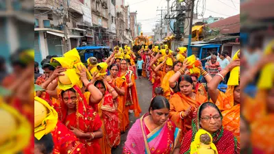 सदर बाजार में निकली आस्था की भव्य कलश यात्रा, खाटू श्याम, मां काली और हनुमान प्रतिमा स्थापना से पहले भक्तिमय हुआ जमालपुर