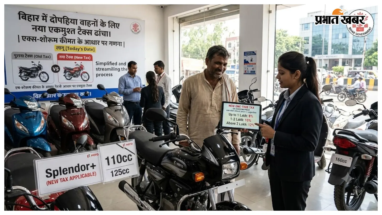बिहार में दोपहिया वाहनों के कर ढांचे में बदलाव, एक्स-शोरूम कीमत के आधार पर लगेगा एकमुश्त टैक्स