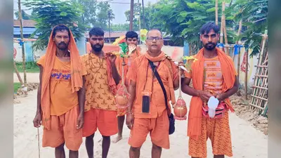 बांग्ला सावन के दूसरे दिन कटोरिया से गुजरे हजारों कांवरिया, रिमझिम बारिश में गूंजा 'बोल बम'