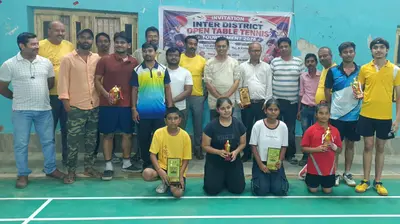 जिला टेबल टेनिस प्रतियोगिता में हिमांशु और निमिशा बने चैंपियन