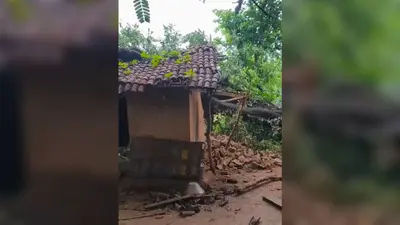 आंधी-पानी में घर पर गिरा पेड़, गर्भवती महिला समेत दो बच्चे घायल