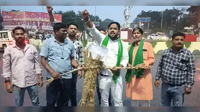 युवा राजद ने किया प्रदर्शन, फूंका पुतला
