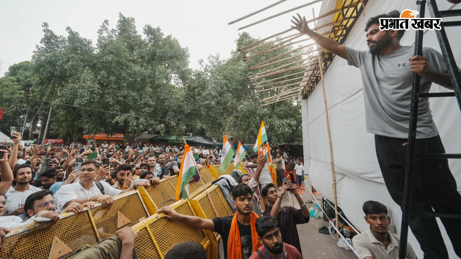 CJP Sansad March Live : सोनम वांगचुक की पत्नी ने प्रदर्शनकारियों से की अपील- 'शांतिपूर्ण रहे संसद मार्च'