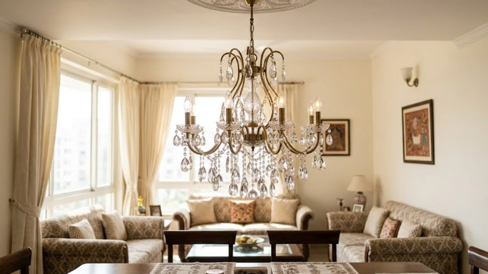 Small Chandelier for Home, pc- AI