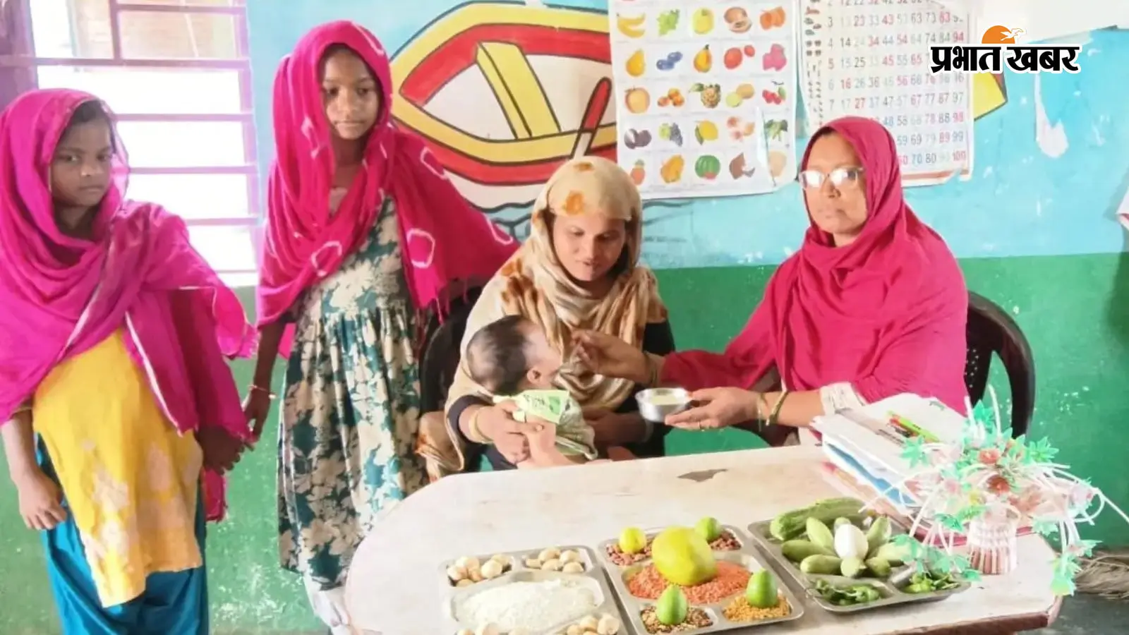 बेगूसराय : नावकोठी के आंगनबाड़ी केंद्रों पर अन्नप्राशन कार्यक्रम, बच्चों के पोषण पर दिया गया जोर