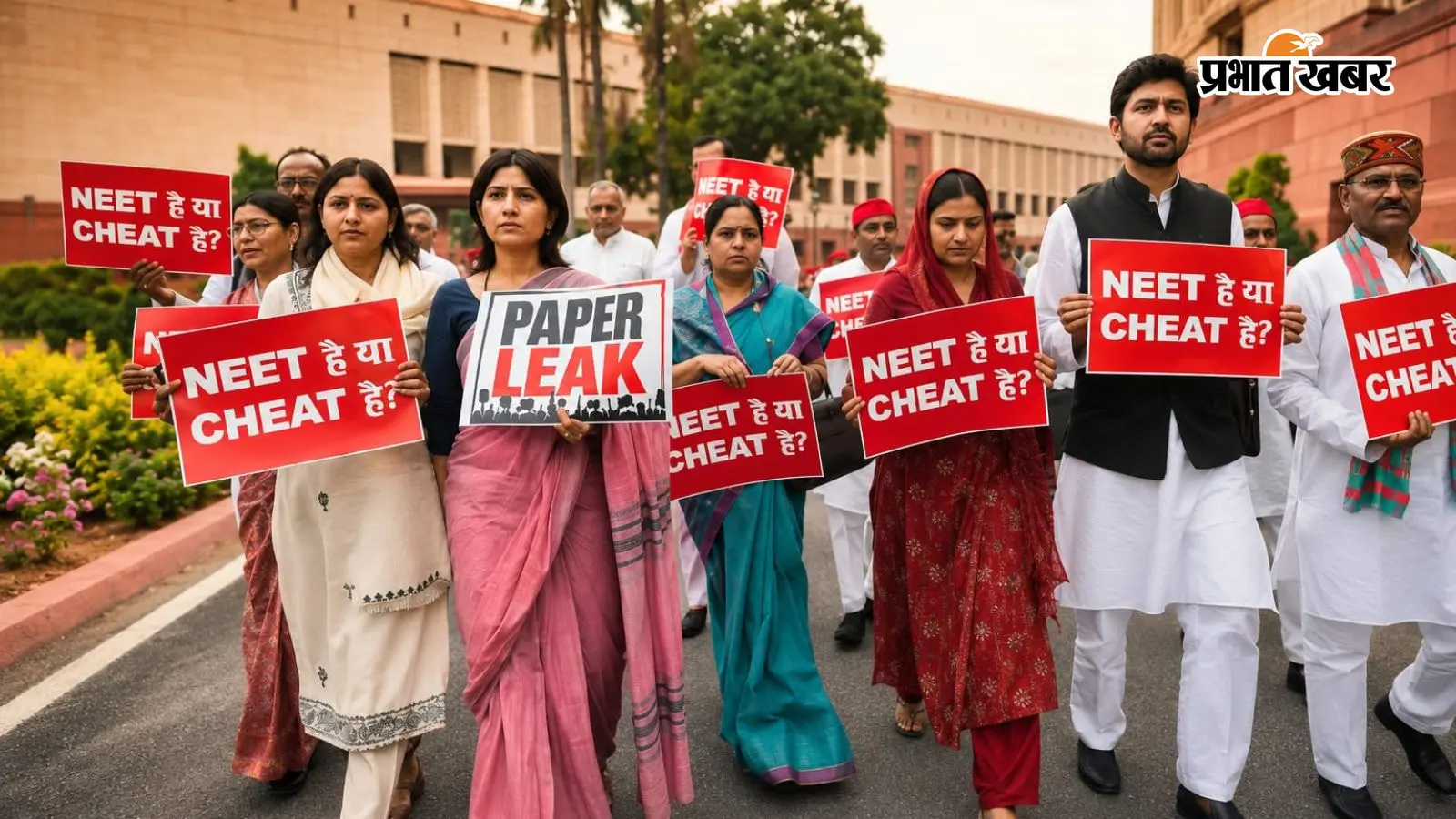 संसद से जंतर-मंतर तक सपा का मार्च, अखिलेश- डिंपल ने BJP पर साधा निशाना, राम मंदिर और पेपर लीक मामले पर गरमाया मुद्दा
