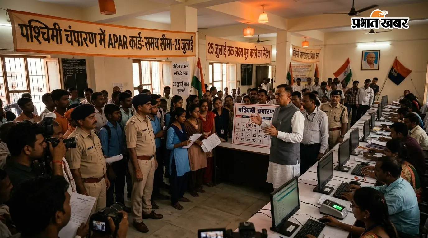 पश्चिम चंपारण में अपार कार्ड बनाने की समय सीमा तय, 25 जुलाई तक लक्ष्य पूरा करने का निर्देश