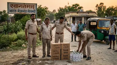 मेजरगंज पुलिस ने 22.5 लीटर नेपाली शराब के साथ बाइक सवार तस्कर को दबोचा