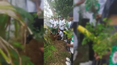 एक पेड़ मां के नाम अभियान के तहत जैनेट एकेडमी में पौधरोपण