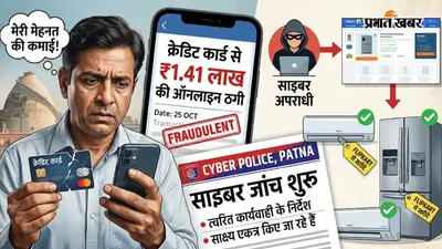पटना में क्रेडिट कार्ड से 1.41 लाख की ऑनलाइन ठगी, Flipkart से खरीदे AC और रेफ्रिजरेटर, साइबर जांच शुरू