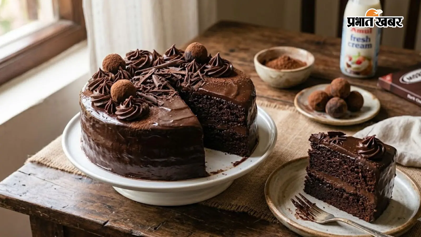 घर पर ऐसे बनाएं बिना अंडे के Chocolate Truffle Cake, हर बाइट में मिलेगा रिच चॉकलेटी स्वाद
