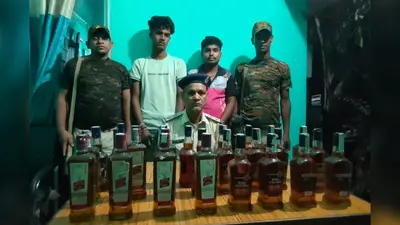 बहादुरपुर में 25 बाेतल विदेशी शराब के साथ दो तस्कर गिरफ्तार