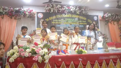 सारण: 9वीं बिहार राज्य कराटे चैंपियनशिप में सारण का जलवा, खिलाड़ियों ने जीते 3 स्वर्ण पदक