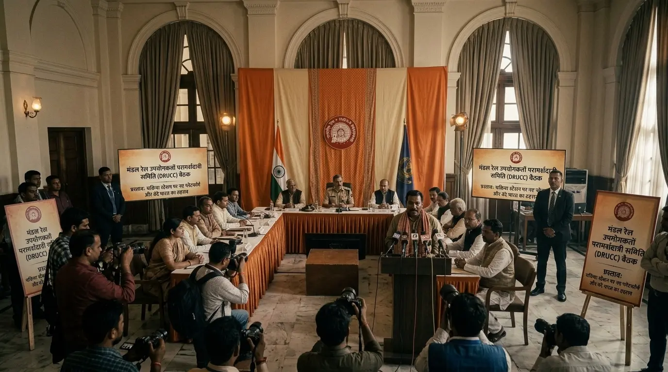 चकिया स्टेशन पर नए प्लेटफॉर्म और वंदे भारत के ठहराव की उठी मांग, डीआरयूसीसी बैठक में रखा गया प्रस्ताव
