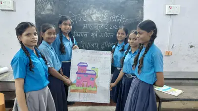 गया जी: दखिनगांव मध्य विद्यालय में जुलाई माह का परियोजना कार्य, बच्चों ने दिखाई रचनात्मकता