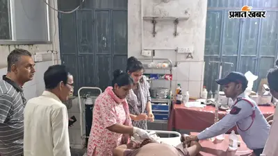 भभुआ-मोहनिया मुख्य मार्ग पर अनियंत्रित होकर पलटी बाइक, युवक गंभीर रूप से घायल, हायर सेंटर रेफर