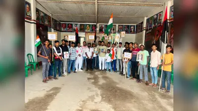 छात्रों पर पिटाई के विरोध में मधुबन के छात्रों का तिरंगा पैदल मार्च, शिक्षा मंत्री के इस्तीफे की उठी मांग