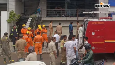 धुएं के गुबार से सहमा लखनऊ का सेक्टर-F, 30 मिनट तक दहकी इमारत, दहशत में लोग