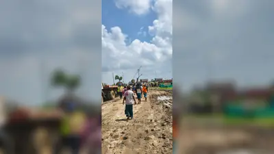 बड़ुआ जलाशय परियोजना का काम ग्रामीणों ने रुकवाया, रास्ता बंद होने पर फूटा गुस्सा