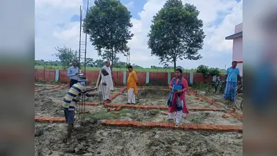 चनपटिया के शम्भुआपुर स्कूल में निर्माणाधीन लाइब्रेरी भवन की जांच, गुणवत्ता सुधार के निर्देश
