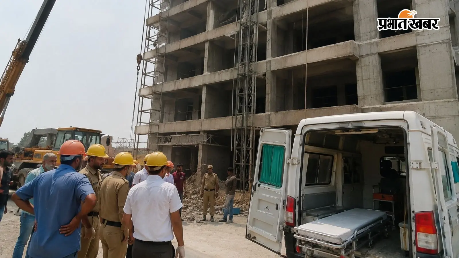 लखनऊ में निर्माण कार्य के दौरान 7वीं मंजिल से गिरे चार मजदूर, शालीमार गैलेंट अपार्टमेंट में हुआ हादसा