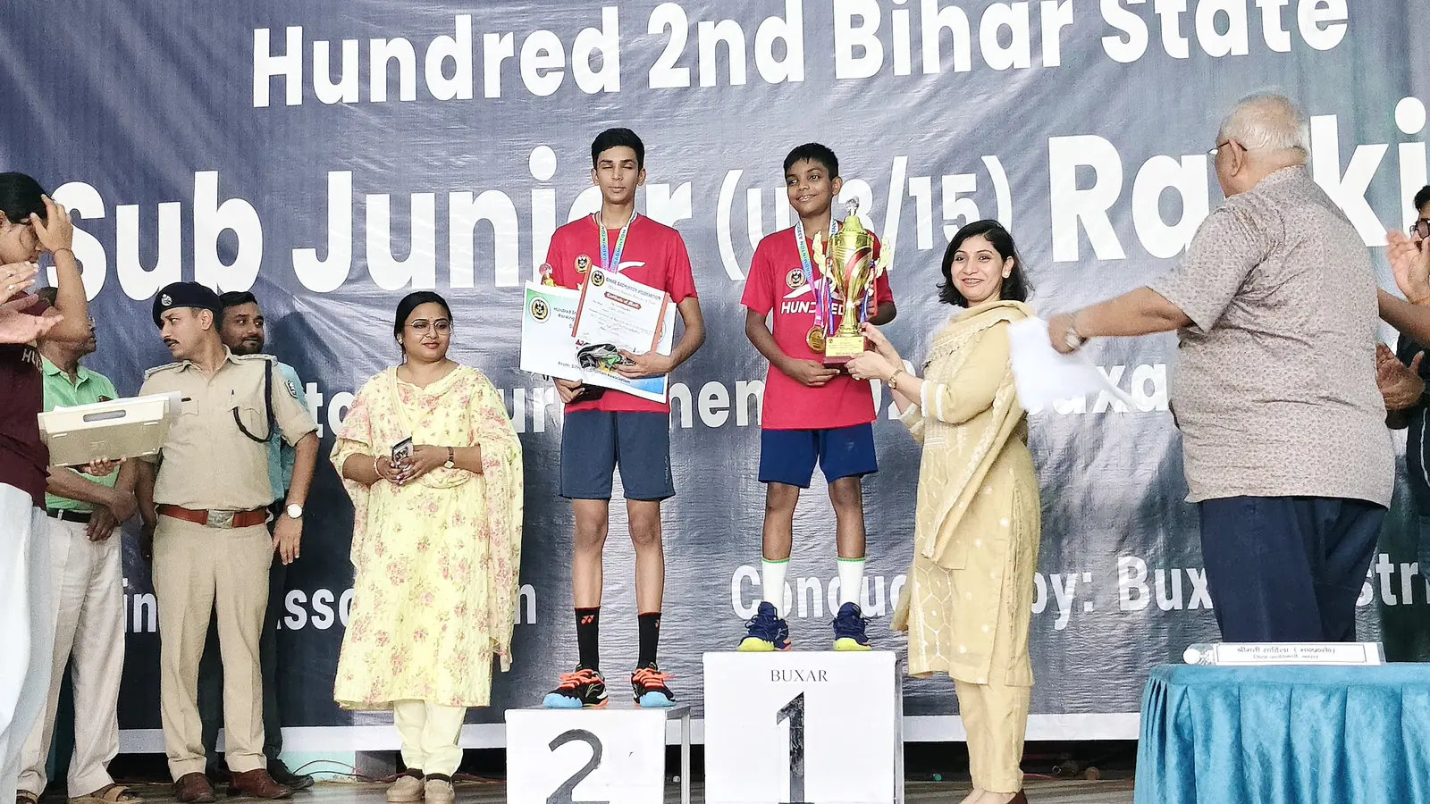राज्य स्तरीय बैडमिंटन प्रतियोगिता का समापन, पटना के खिलाड़ियों का रहा दबदबा, विजेताओं को सम्मानित किया