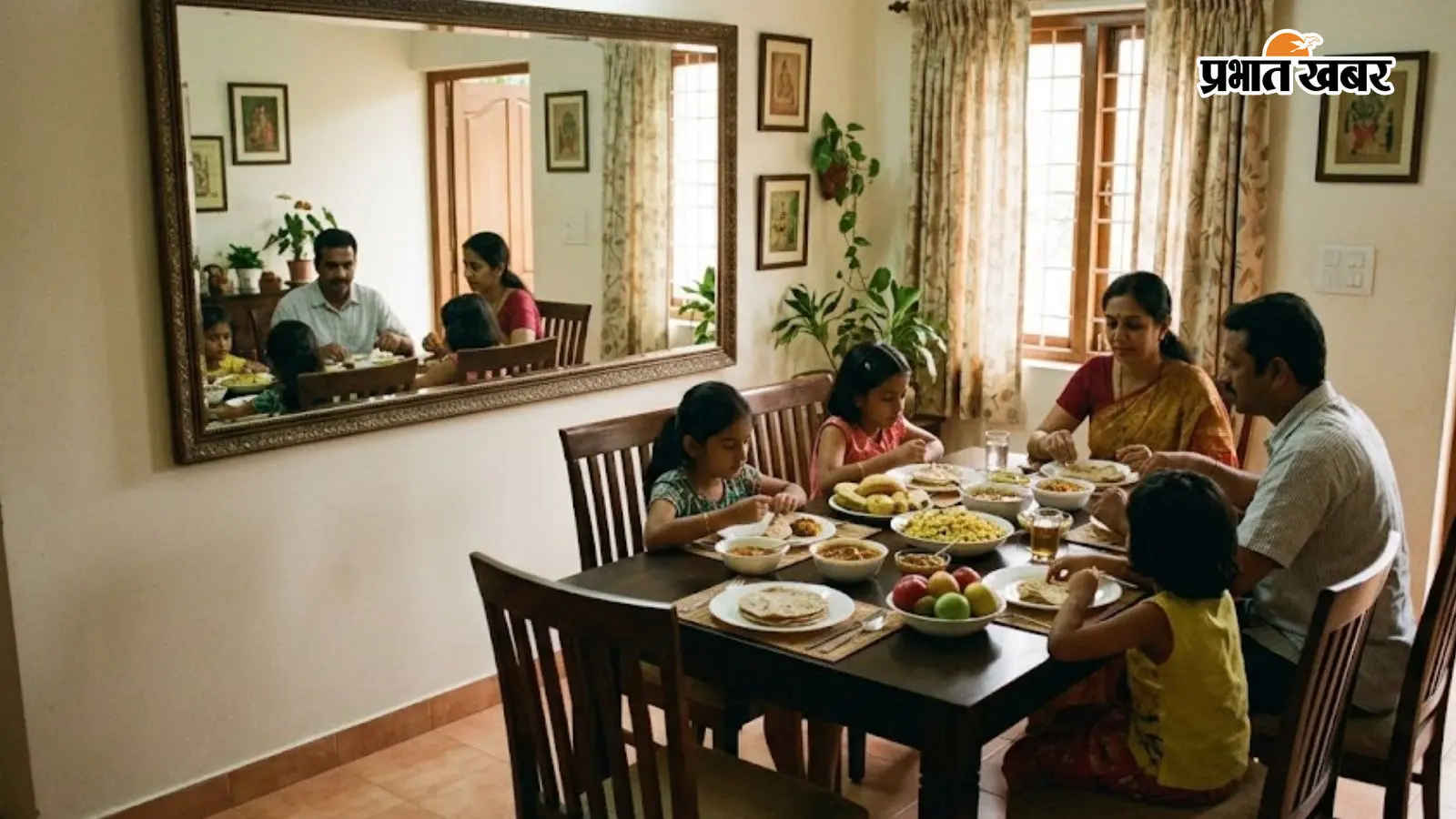 डाइनिंग टेबल के सामने शीशा लगाना चाहिए या नहीं? जानें वास्तु का सही नियम