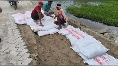 रमजान नदी सौंदर्यीकरण कार्य में अनियमितता का आरोप, मरम्मत पर भी उठे सवाल