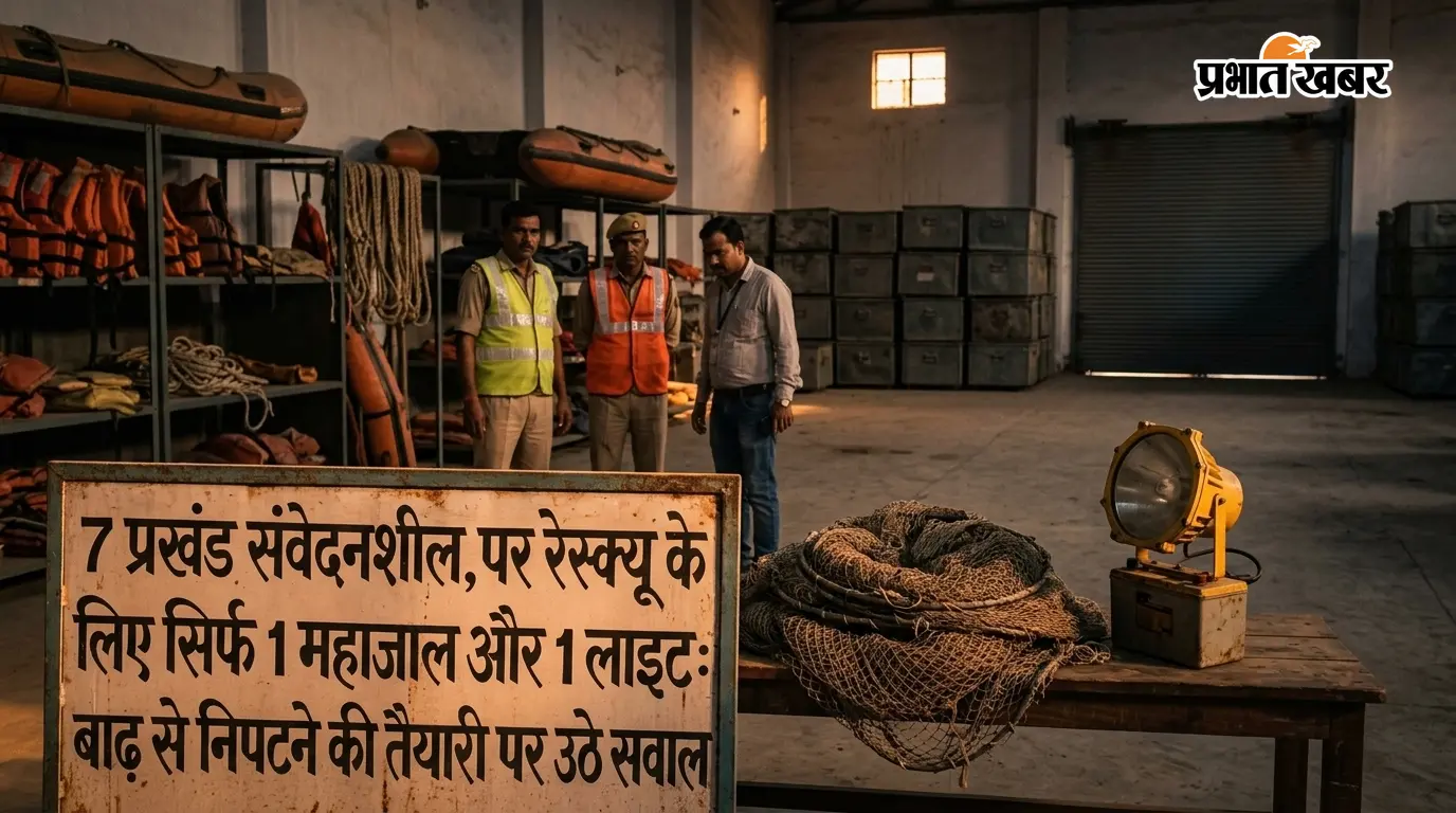 7 प्रखंड संवेदनशील, पर रेस्क्यू के लिए सिर्फ 1 महाजाल और 1 लाइट: बाढ़ से निपटने की तैयारी पर उठे सवाल