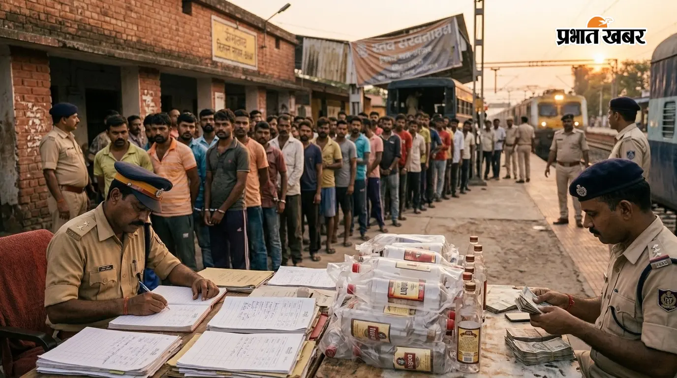 पुलिस का विशेष अभियान, 24 घंटे में 45 अभियुक्त गिरफ्तार, 28 लीटर से अधिक शराब जब्त