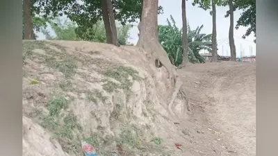 मीरगंज में परमान नदी का तटबंध जर्जर, ग्रामीणों ने जताई बाढ़ की आशंका