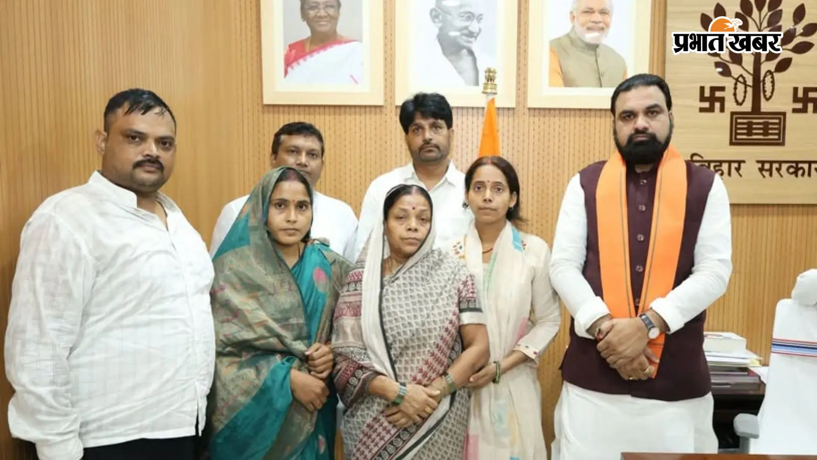 मुख्यमंत्री सम्राट चौधरी ने भरत तिवारी के परिवार से की मुलाकात, कहा- मिलेगा न्याय