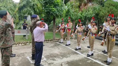 आरएलएसवाई कॉलेज की एनसीसी इकाई का निरीक्षण, नए कमांडिंग ऑफिसर ने कैडेटों का बढ़ाया उत्साह