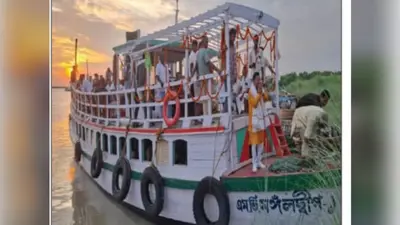 गंगा पार आवागमन हुआ आसान: तिनटंगा करारी और कहलगांव के बीच शुरू हुई मोटर चालित जलयान 'सप्तडिंगा' सेवा