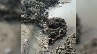 रेलवे ओवरब्रिज निर्माण में लापरवाही, हर घर नल-जल योजना की पाइपलाइन बार-बार टूट रही