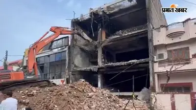 लखनऊ अग्निकांड का 'फुल एंड फाइनल' हिसाब, चार मंजिला इमारत पर चला LDA का बुलडोजर