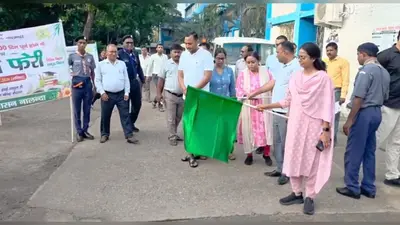 सेवा, संकल्प, समर्पण के 100 दिन पूरा होने पर निकाली गयी प्रभातफेरी, छात्र-छात्राओं ने लिया हिस्सा