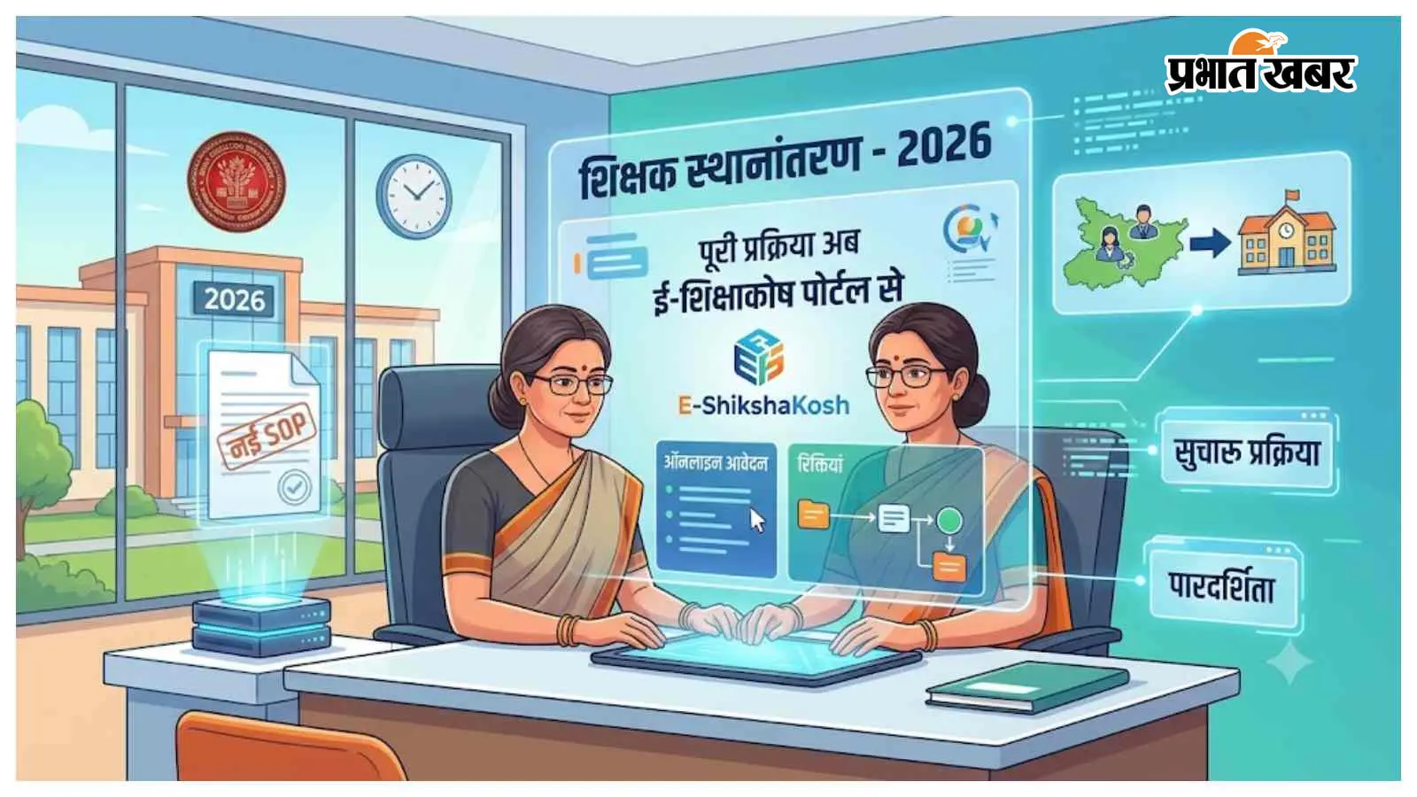 शिक्षक स्थानांतरण-2026 के लिए नई SOP जारी, अब ई-शिक्षाकोष पोर्टल से होगी पूरी प्रक्रिया