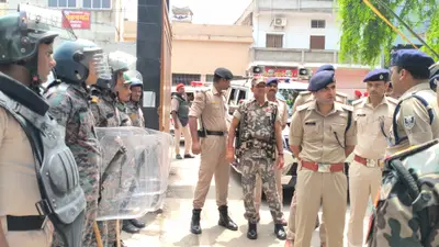 बिहार बंद और छात्र आंदोलन को लेकर नवादा में हाई अलर्ट, चप्पे-चप्पे पर सुरक्षा बल तैनात