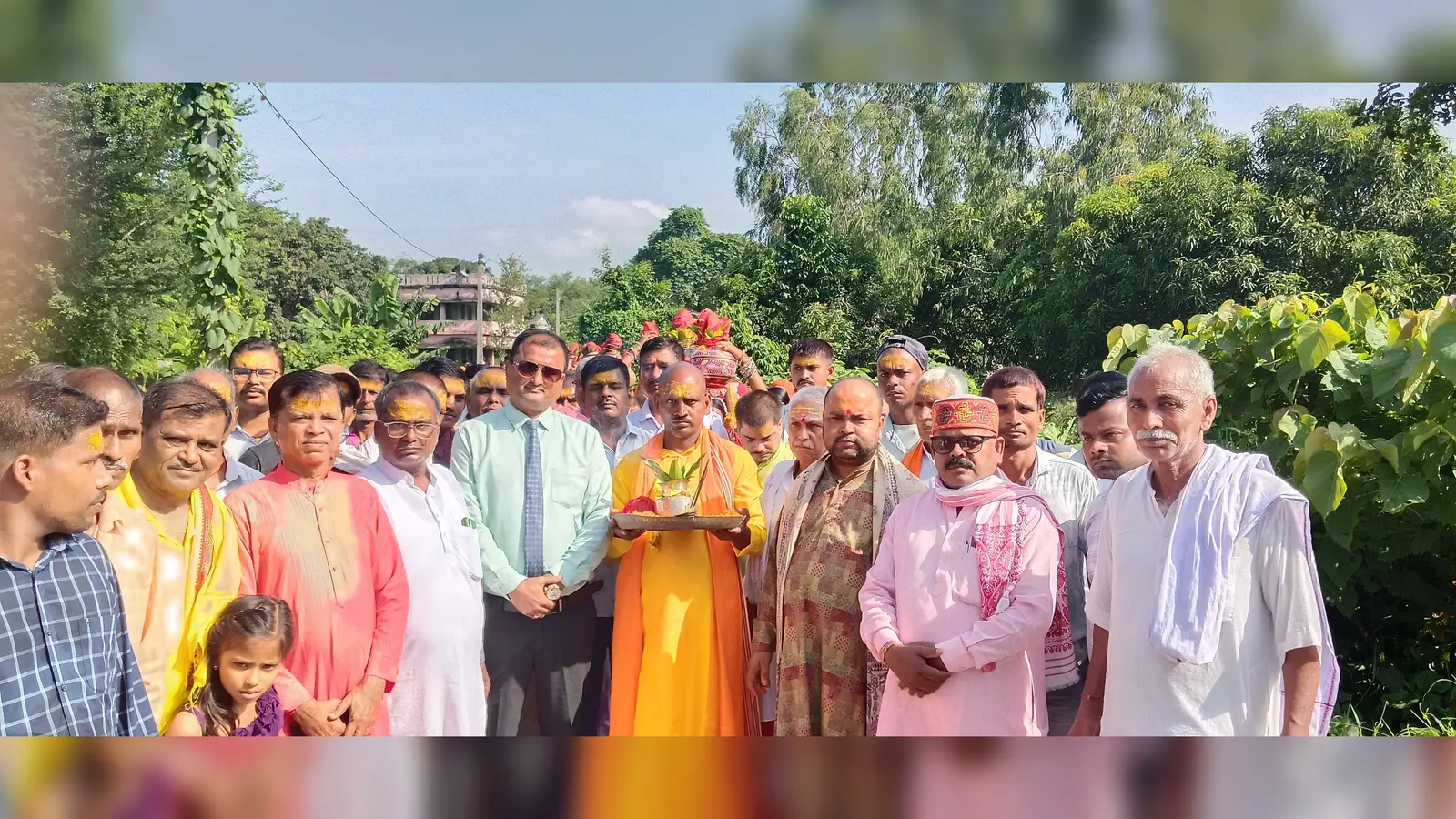 Khajauli News: 551 कन्याओं की भव्य कलश शोभायात्रा के साथ बाबा विश्वनाथ महादेव मंदिर में प्राण प्रतिष्ठा अनुष्ठान शुरू