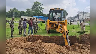प्रशासनिक निगरानी में शुरू हुआ शिबू सोरेन की प्रतिमा का निर्माण